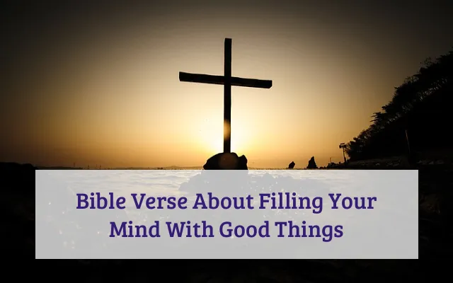 Bible Verse About Filling Your Mind With Good Things