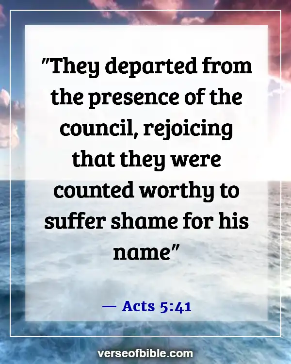 Bible Verse About Rejoicing In Trials And Temptations  (Acts 5:41)