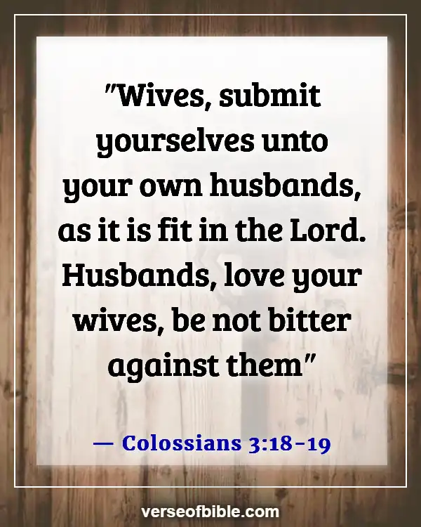 Bible Verses About Man And Woman Sleeping Together (Colossians 3:18-19)