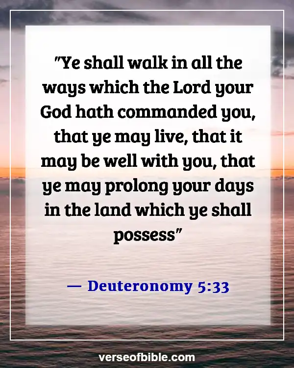 Bible Scriptures On Good Health And Long Life (Deuteronomy 5:33)