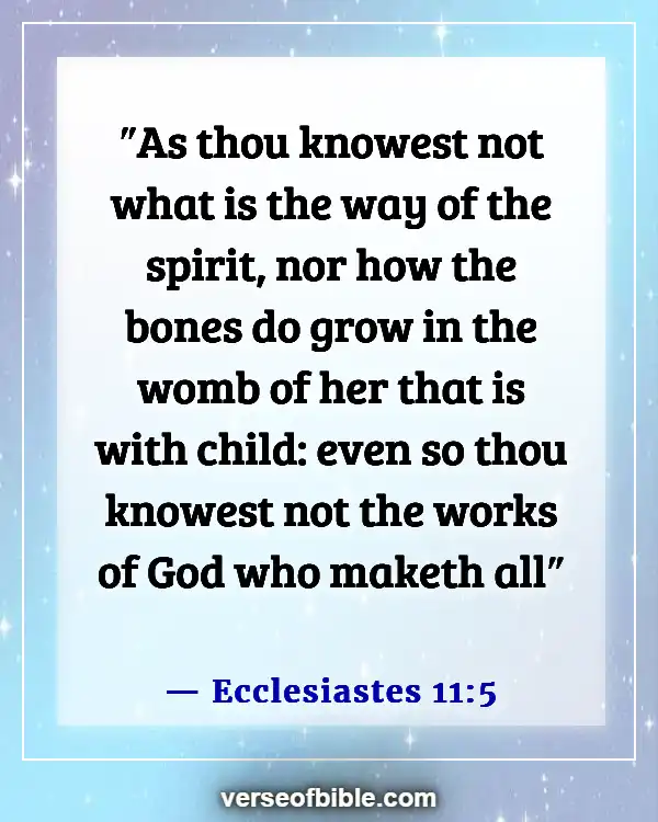 Bible Verses About Life Beginning At Conception (Ecclesiastes 11:5)