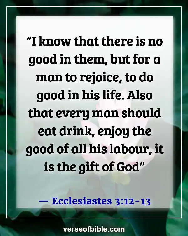 Bible Verses About God Wants Us To Enjoy Life (Ecclesiastes 3:12-13)