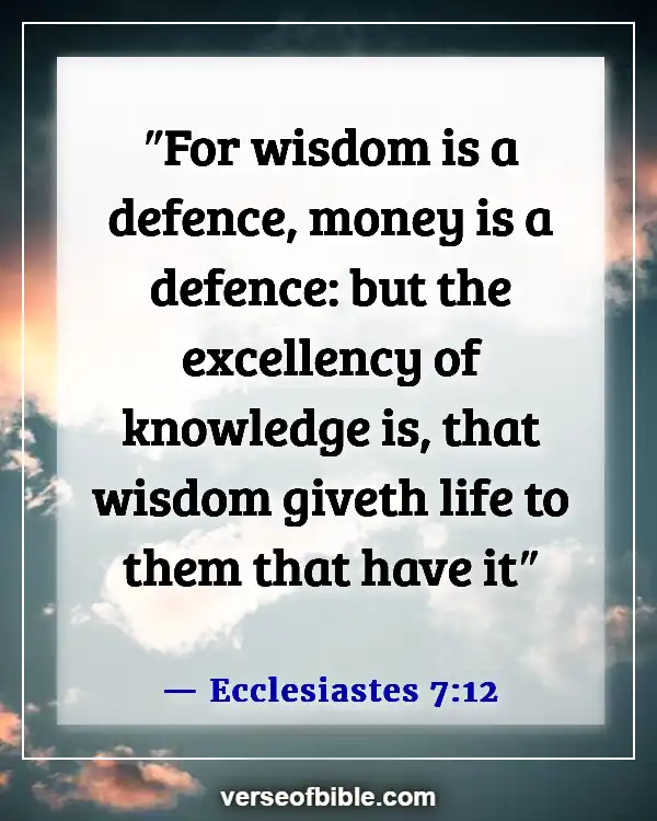 Bible Verses About Wise Woman (Ecclesiastes 7:12)