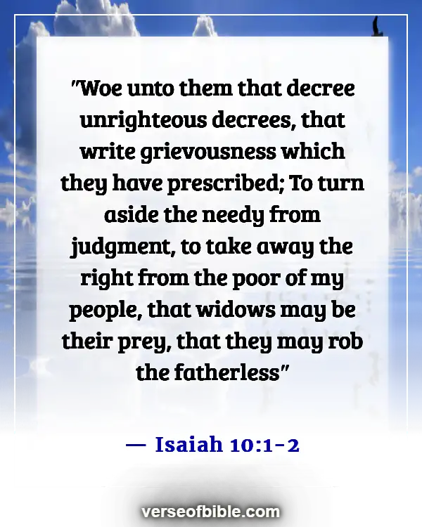 Bible Verses About Wicked Government And Leaders (Isaiah 10:1-2)