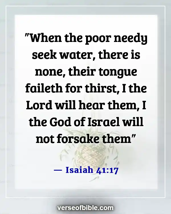 Bible Verses About The Poor Being Rich (Isaiah 41:17)