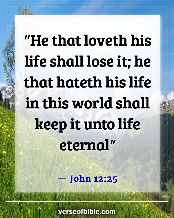 Bible Verses About Not Following The World (John 12:25)