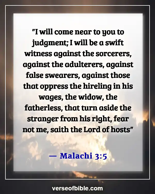 Bible Verses About Cheating In Business (Malachi 3:5)
