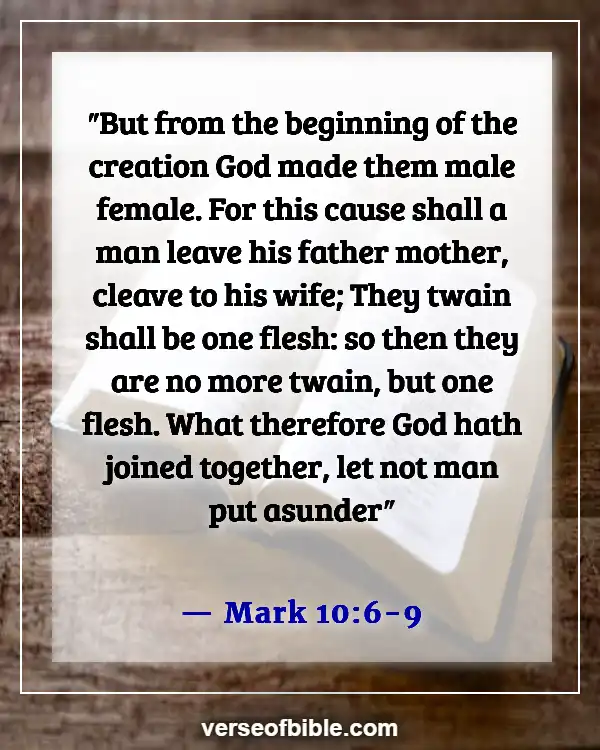 Bible Verses About Man And Woman Sleeping Together (Mark 10:6-9)