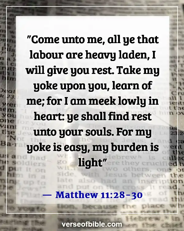 Bible Verses About Trials In Life  (Matthew 11:28-30)