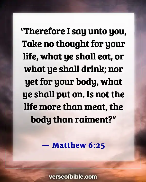 Bible Verses About Worrying About The Future (Matthew 6:25)