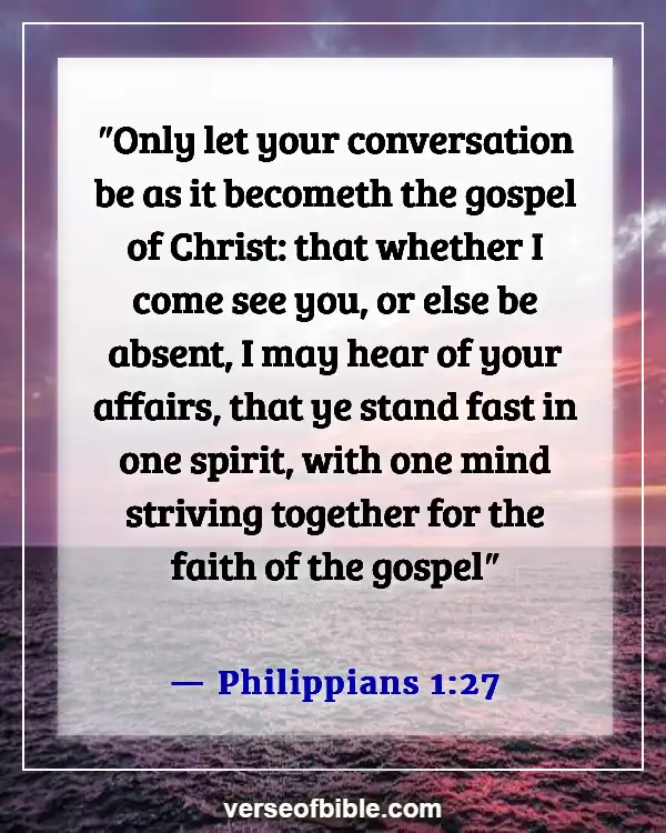 Bible Verses About Being An Example To Unbelievers (Philippians 1:27)