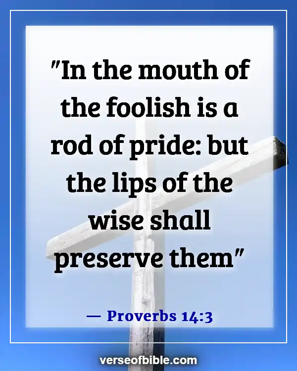 Bible Verses About Being Proud Of Yourself (Proverbs 14:3)