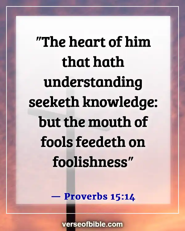 Bible Verses About Wise Woman (Proverbs 15:14)