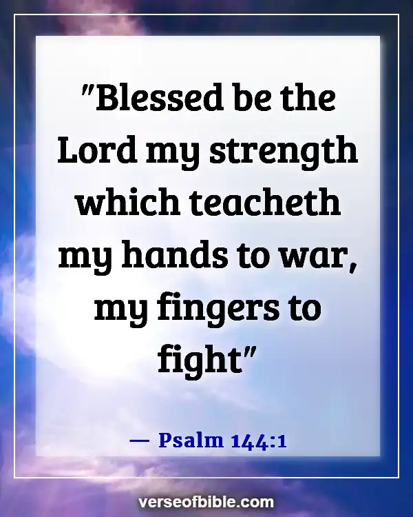 Bible Verses About Put On The Full Armor Of God (Psalm 144:1)