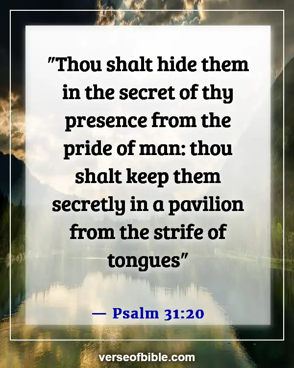 Bible Verses About Being Judged Wrongly (Psalm 31:20)