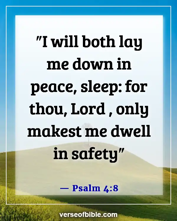 Bible Verses About Staying Calm In The Storm And Trusting God (Psalm 4:8)