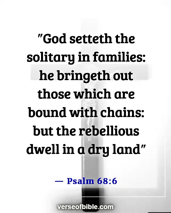Bible Verses About Overcoming Loneliness Scripture (Psalm 68:6)