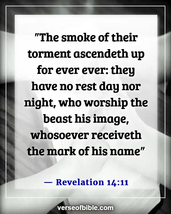 Bible Verses About  Destruction And The End Of The Wicked (Revelation 14:11)