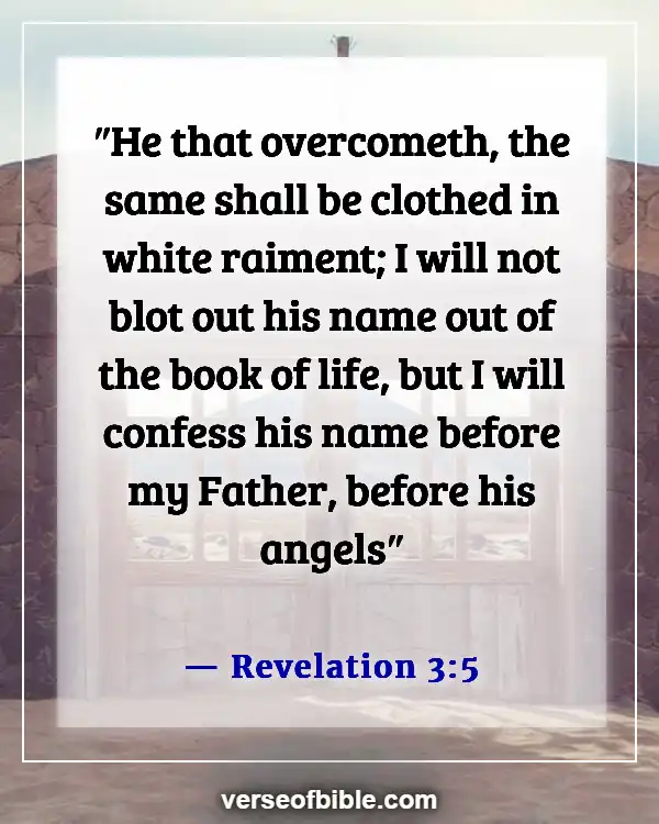 Bible Verses About Angels Rejoice In Heaven (Revelation 3:5)