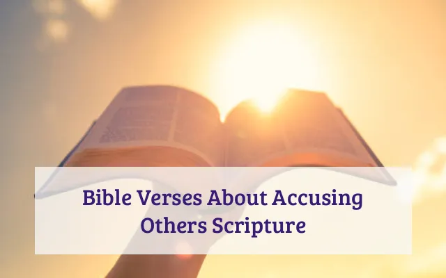 Bible Verses About Accusing Others Scripture