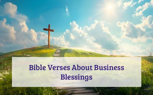 Bible Verses About Business Blessings