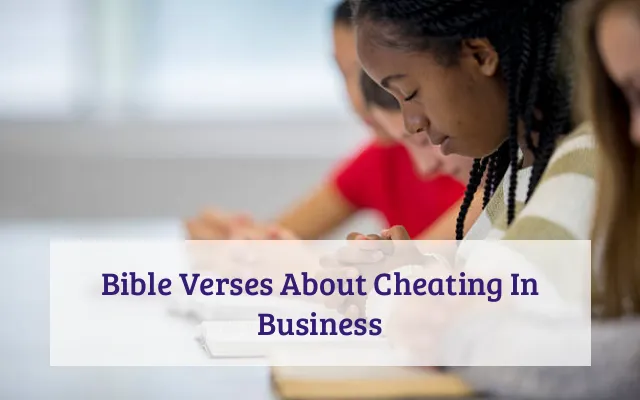 Bible Verses About Cheating In Business