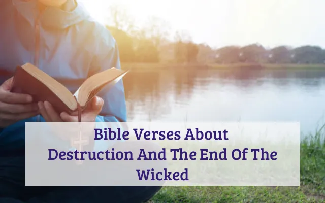 Bible Verses About  Destruction And The End Of The Wicked