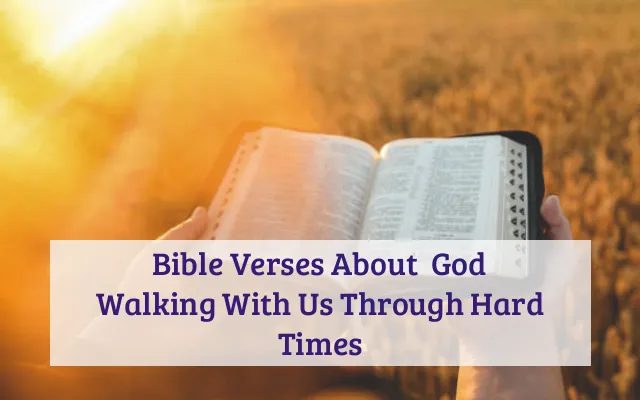 Bible Verses About  God Walking With Us Through Hard Times