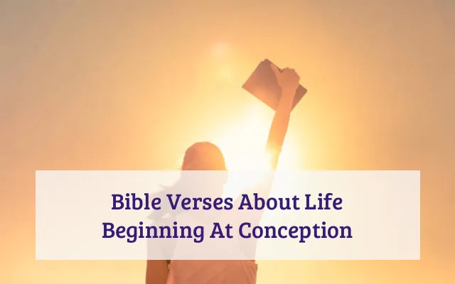 Bible Verses About Life Beginning At Conception