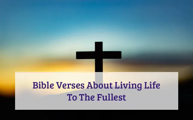 Bible Verses About Living Life To The Fullest